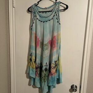 Colorful Sleeveless Kids Dress Bathing Suit Cover Up Tank Top One Size